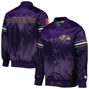 Baltimore Ravens NFL Starter The Pick and Roll Purple Jacket