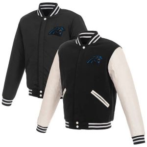 NFL Carolina Panthers Pro Line by Fanatics Black/White Fleece Jacket