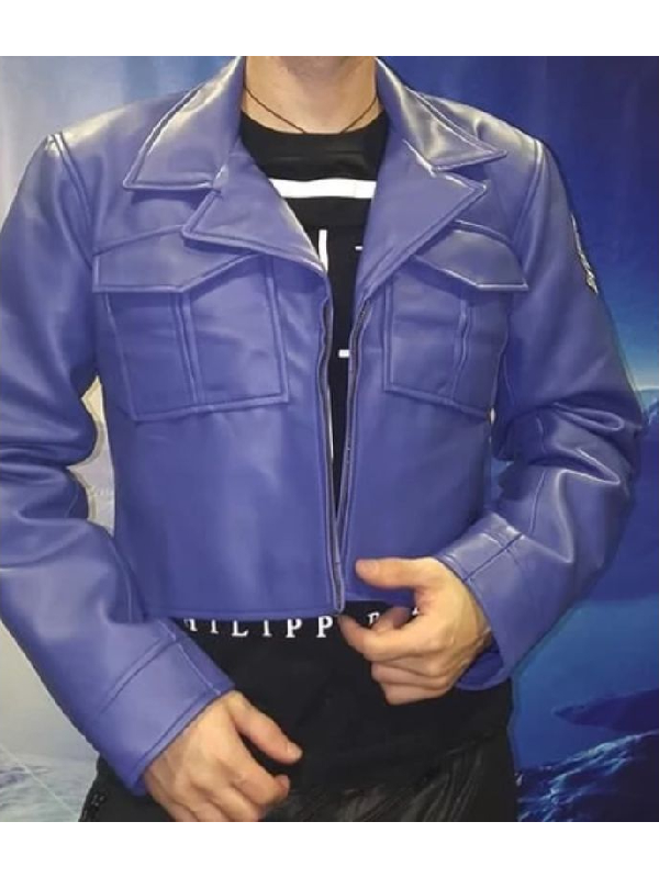 Dragon Ball Z Future Trunks Capsule Corp Purple Blue Jacket