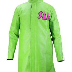 Goku Sab Broly Green Leather Coat