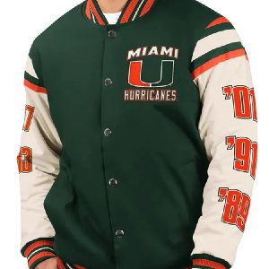 Miami Hurricanes Champions Commemorative Victory Varsity Jacket