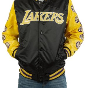 NBA Los Angeles Lakers Champs 17 Patches Varsity Jacket