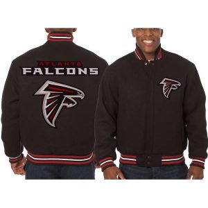 Atlanta Falcons NFL JH Design Black Embroidered Jacket