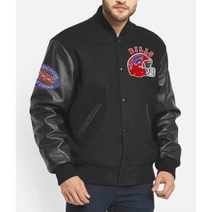 Buffalo Bills NFL 90’s Black Varsity Jacket