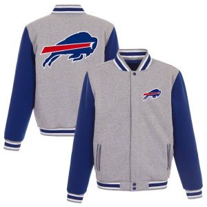 Buffalo Bills NFL JH Design Gray/Royal Reversible Jacket