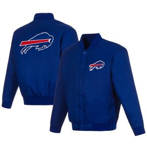 Buffalo Bills NFL JH Design Royal Poly-Twill Varsity Jacket