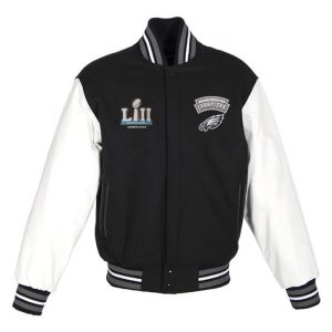 Philadelphia Eagles Super Bowl Champions Black Varsity Jacket