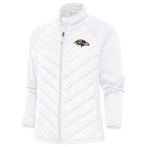 Women's NFL Baltimore Ravens Antigua Altitude White Jacket