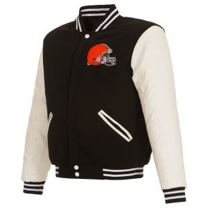 Cleveland Browns NFL Pro Line By Fanatics Branded Reversible Wool Varsity Jacket