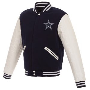 Dallas Cowboys NFL JH Design Reversible Wool Jacket