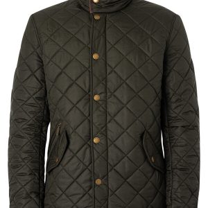 Mens Green Quilted Jacket