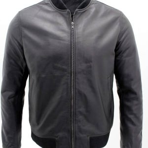 Men's Retro Varsity Nappa Leather Bomber Jacket