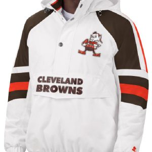 NFL Cleveland Browns Starter White Thursday Night Pullover Nylon Jacket
