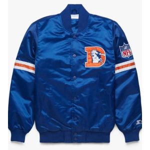 NFL Ohio Denver Broncos Blue Bomber Jacket