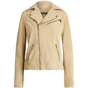 Women Iconic Classic Jasmine White Suede Leather Jacket (1)