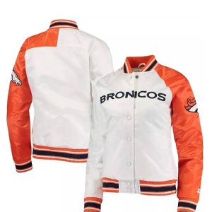 Women's NFL Denver Broncos Hometown White_Orange Jacket