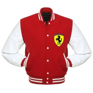 Ferrari Varsity Red And White Jacket