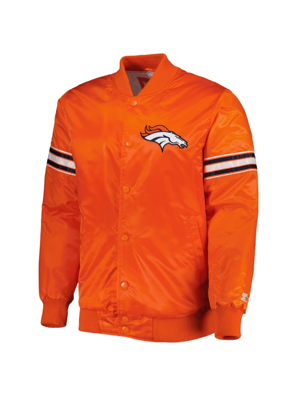 NFL Denver Broncos Starter The Pick_Roll Orange Jacket