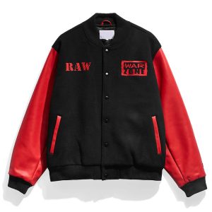 Raw Is War Varsity Wool_leather Jacket